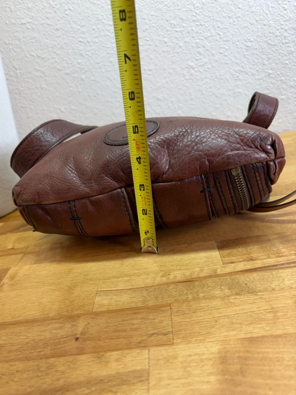 Fossil Long Live Vintage 1954 Leather Cargo Crossbody Bag Brown - Picture 11 of 15